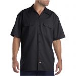 Short Sleeve Twill Work Shirt Black