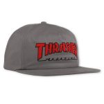 Thrasher Logo Grey/Red Snapback Hat