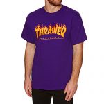 Thrasher Flame Logo T-Shirt Purple