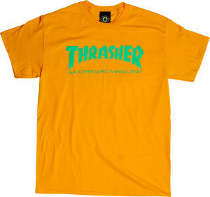 Thrasher Flame Logo T-Shirt Gold