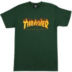 Thrasher Flame Logo T-Shirt Forest Green
