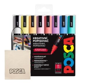 POSCA 5-M 8 Units Set Pastel