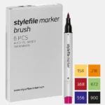 Stylefile Alcohol Brush Marker Ink 6 Set