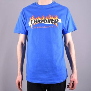 Thrasher Ripped T-Shirt Royal Blue